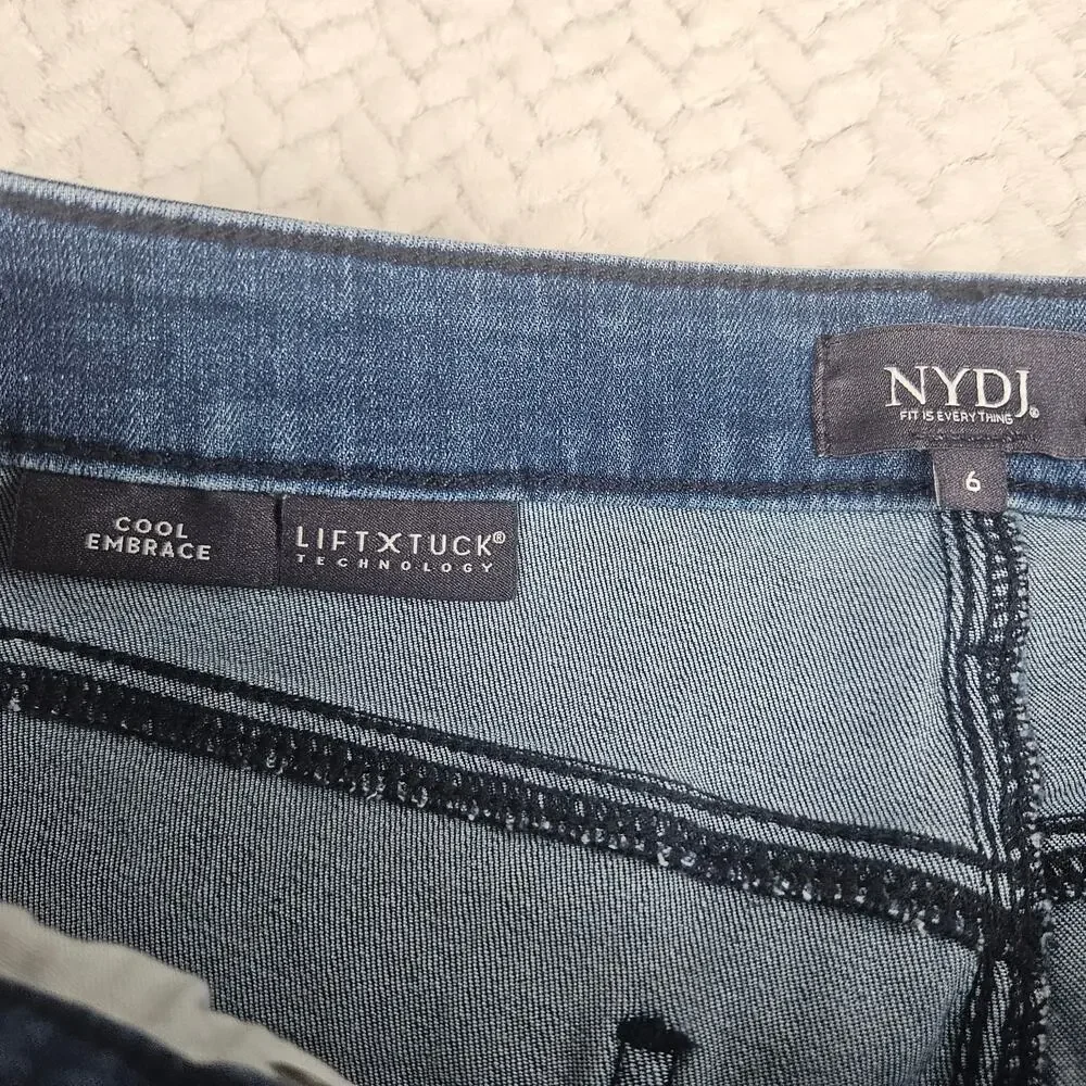 NYDJ Not Your Daughters Jeans Womens Sz 6 Blue Jeans Straght leg Casual - Picture 4 of 9